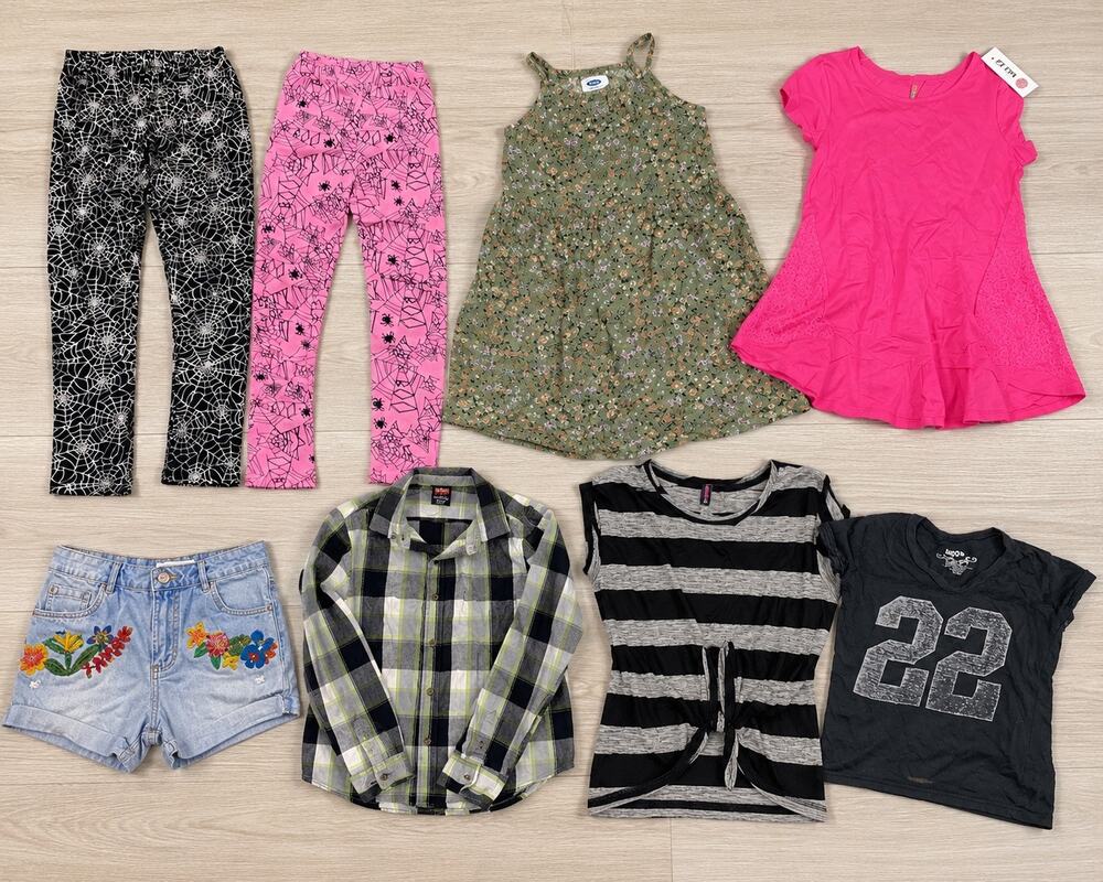 Girls L/XL Clothing Bundle Halloween LulaRoe Zara Old Navy Wrangler Lily 8 Pc